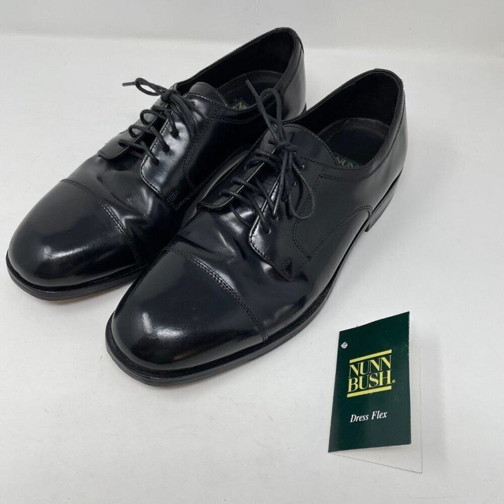 Nunn Bush Dress Flex Black Oxfords Size 9 1/2
